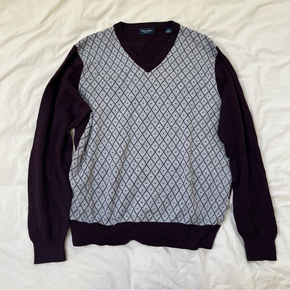 Men’s Prada Linea Rossa Argyle Knit Sweater